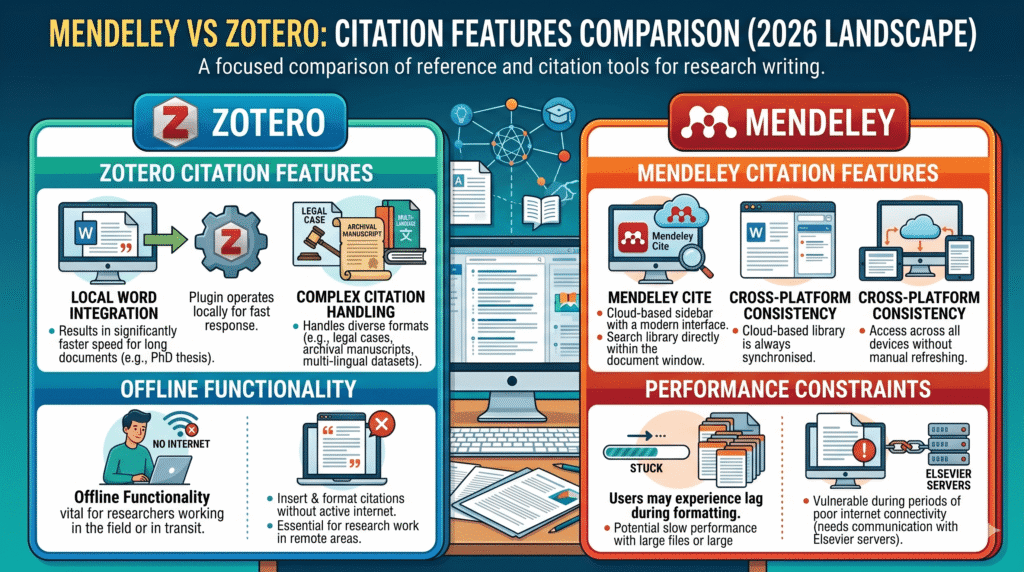 Mendeley vs Zotero Features Comparison