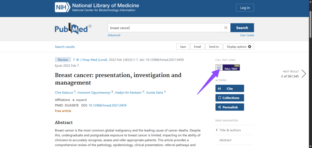How to Download Research Paper Free in PubMed Central