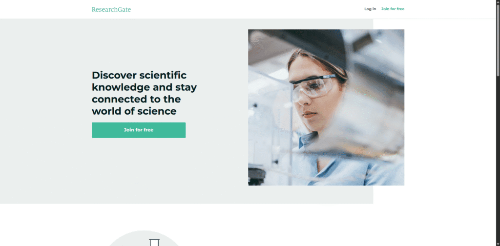 ResearchGate page displaying paper discovery and author profiles
