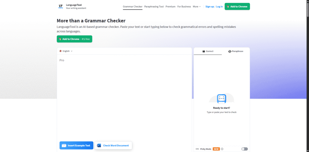 Grammarly Alternatives - Free-AI-Grammar-Checker-LanguageTool