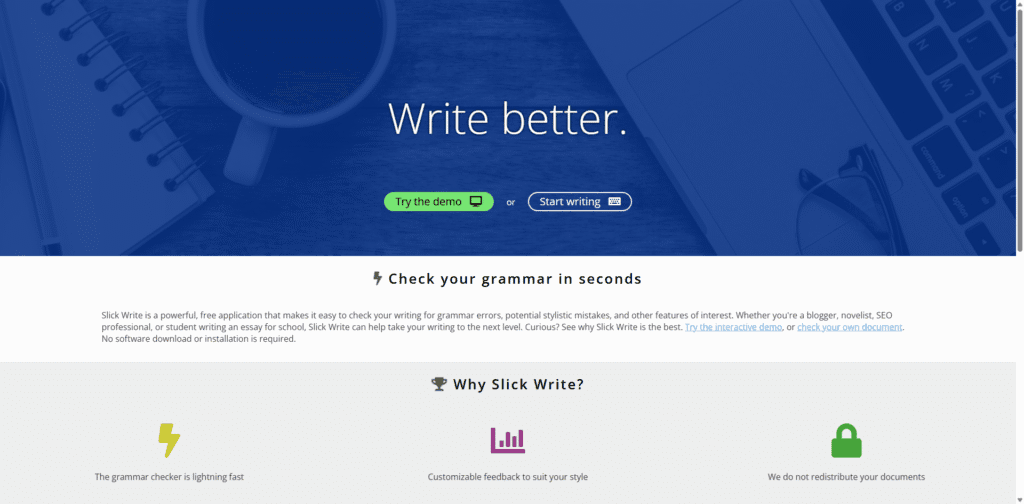 Grammarly - Alternatives Slick-Write-Check-your-grammar-Proofread