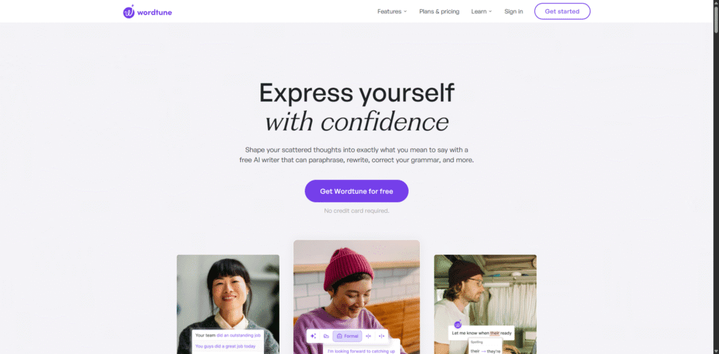 Grammarly alternatives - Wordtune