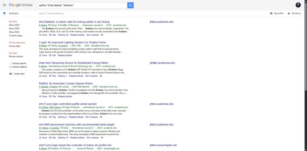 Google Scholar search bar example showing use of quotation marks and author operator for advanced search