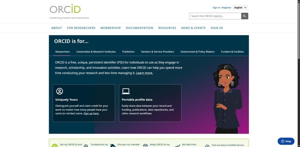 Include your ORCID iD in your profile description