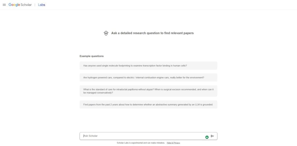 Using Scholar Labs for AI-Powered Research