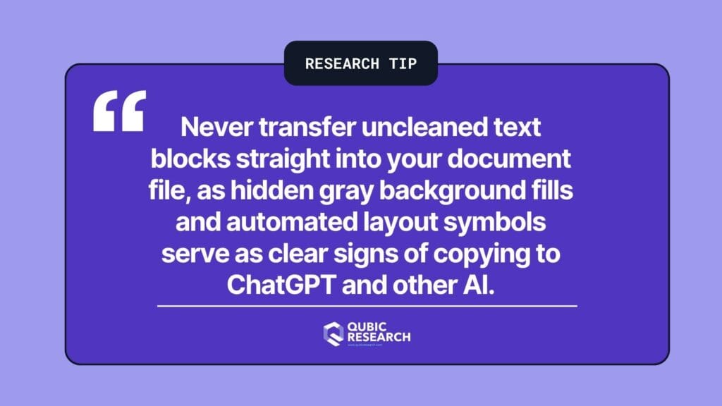 Research Tip - Does Copy-Pasting From ChatGPT Get Detected
